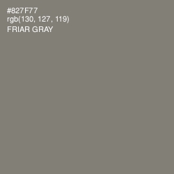 #827F77 - Friar Gray Color Image